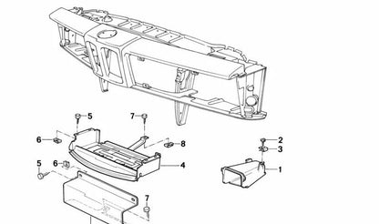 Conducto de aire OEM 51712230000 para BMW E24. Original BMW.