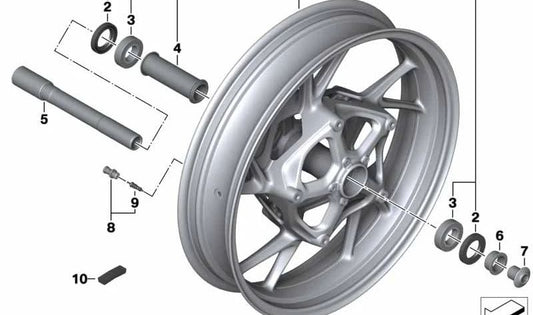 Llantas delanteras gris asfalto OEM 36318556328 para BMW Motorrad R 1200 R (RK53), R 1250 R (RK53), R 1200 RS (RK54), R 1250 RS (RK54). Original BMW Motorrad.
