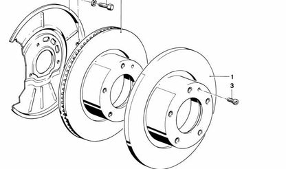 Guardabarros derecho para BMW Serie 3 E30 (OEM 34111154242). Original BMW.