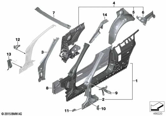 Brões de pára -brisa superior para BMW F33, F83 (OEM 41327347289). BMW original.