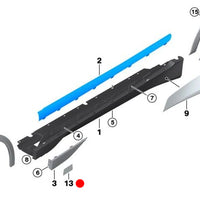 Protetor de cascalho dianteiro direito OEM 51778498346 para BMW i3 (I01). BMW genuíno.
