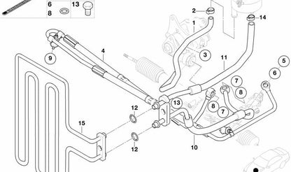 Tubería de aspiración OEM 32416750279 para BMW E52 (Z8). Original BMW.