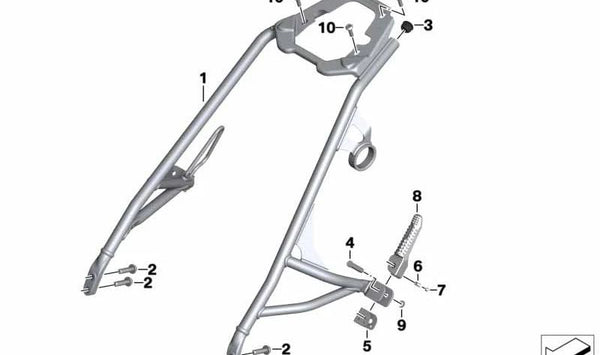 Tapón cubre orificio OEM 46518537723 para BMW Motorrad R nineT, R nineT Pure, R nineT Scrambler, R nineT Racer, R nineT Urban G/S. Original BMW Motorrad.