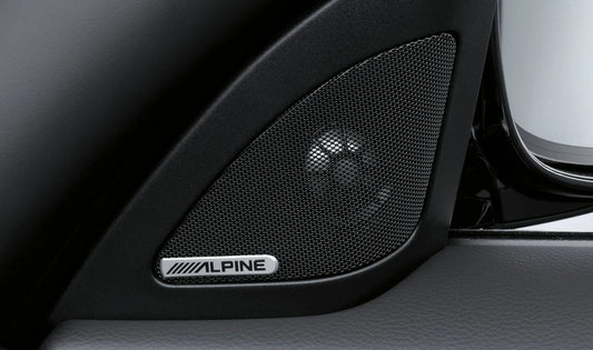 Cubierta de altavoz HiFi Alpine izquierda OEM 51337401153 para BMW Serie 4 F32, F33, F36, M4 F82, F83... y más. Original BMW.