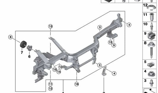 Dashboard Mount OEM 51456801297 for BMW F91, F92, F93, G14, G15, G16. Original BMW.