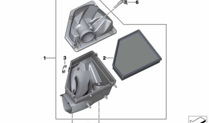 OEM FLUXO DE FLUXO DE AR ​​13628605565 PARA BMW E81, E82, E87, E88, E90, E91, E92, E93, F20, F21, F30, F31, F34, X1 E84. BMW original.