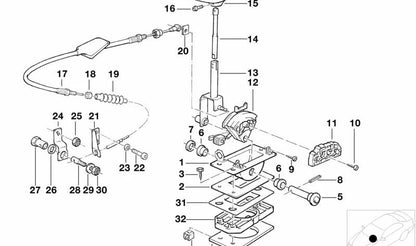 Manschette para BMW E30, E34, E32, E31 (OEM 25161216241). Original BMW