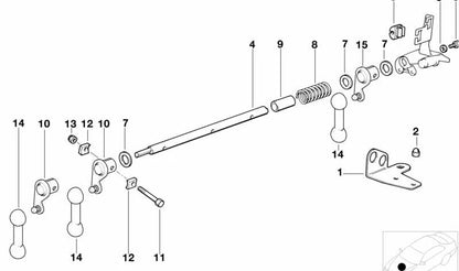 Soporte de sujeción para BMW Serie 3 E36 (OEM 13541401928). Original BMW