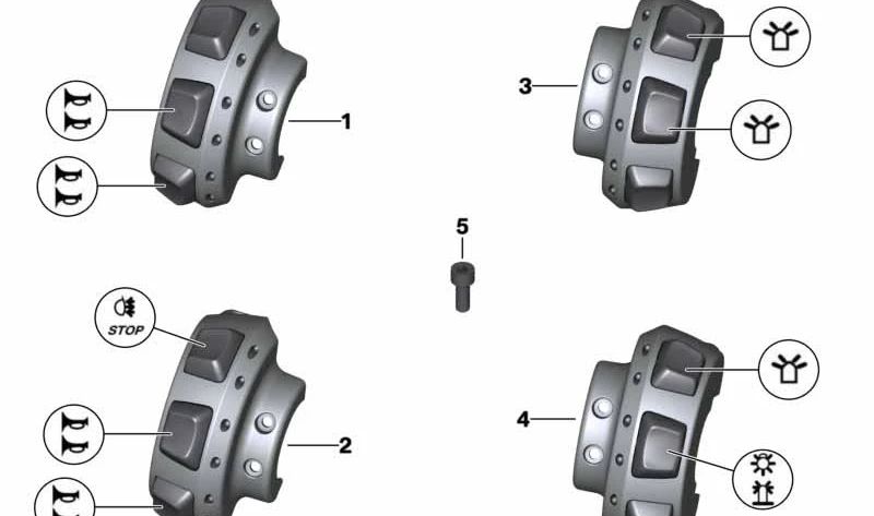 Interruptor adicional izquierdo OEM 61318550151 para motos BMW F 700 GS, F 800 GS, R 1200 RT... y más. Original BMW Motorrad.