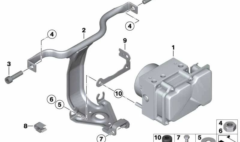 Soporte ABS OEM 34517692706 para motos BMW F 650 GS, F 800 GS, G 650 GS... y más. Original BMW Motorrad.