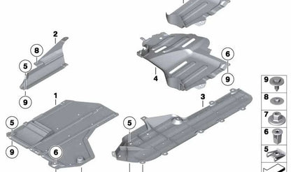 Protector inferior central OEM 51757192021 para BMW Z4 E89. Original BMW.