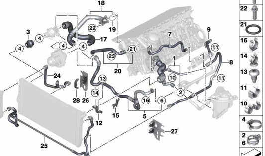 Board OEM 11537545302 for BMW E82, E88, E90, E90N, E91, E91N, E92, E92N, E93, E93N, E60N, E61N, F01, F02, E71, E89. Original BMW.