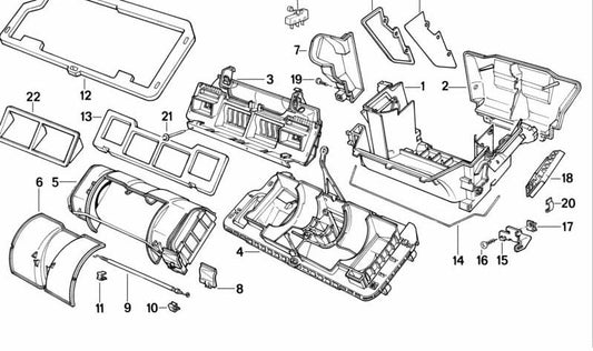 Adaptador calefacción OEM 64111389395 para BMW E34. Original BMW.