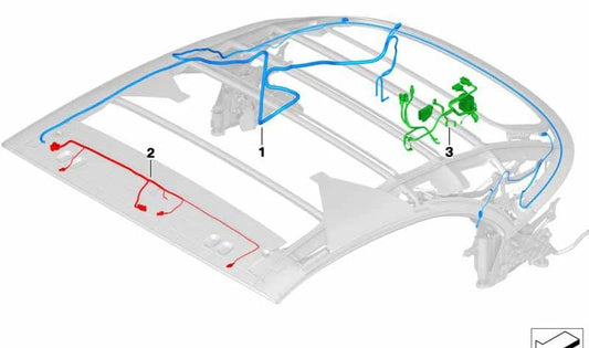 Capota wiring OEM 54347947303 for BMW F91, G14. Original BMW.