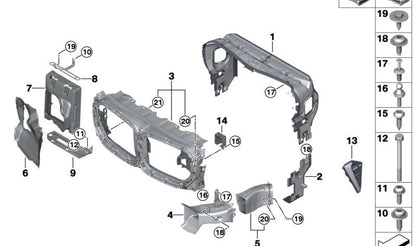 Conduit d'air pour BMW X5 F95, F96, X6 F95N, F96N (OEM 51748076933). BMW d'origine
