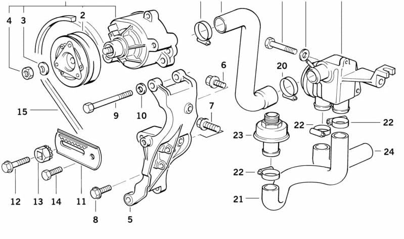 Tube d'admission à l'air OEM 11721317835 pour BMW E34. BMW d'origine.