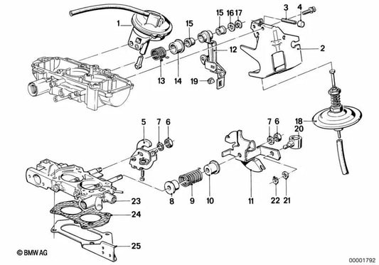 Distribuidor de vácuo para BMW E21, E30, E12, E28 (OEM 13111705876). BMW original