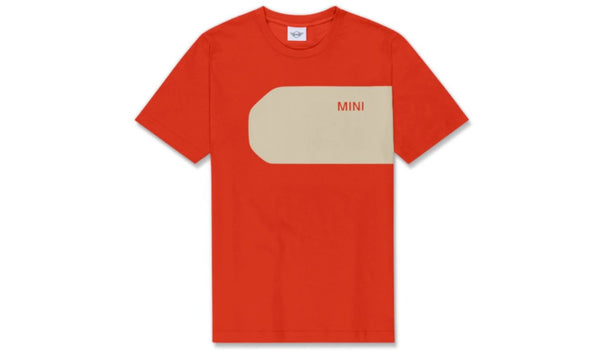 Camiseta MINI Car Face Detail roja talla L para hombre OEM 80145B32035. Original MINI.