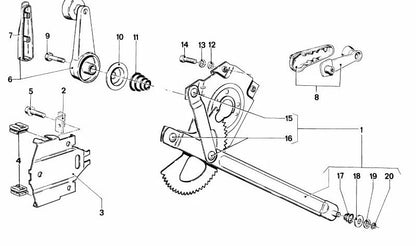 Muelle cónico ventana OEM 51321870460 para BMW E21, E12, E24, E23. Parte del mecanismo de elevalunas delantero y trasero. Original BMW.