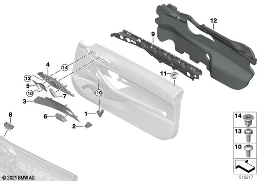 Blind cover right for BMW G22, G23, G82, G83 (OEM 51415A1C458). Original BMW