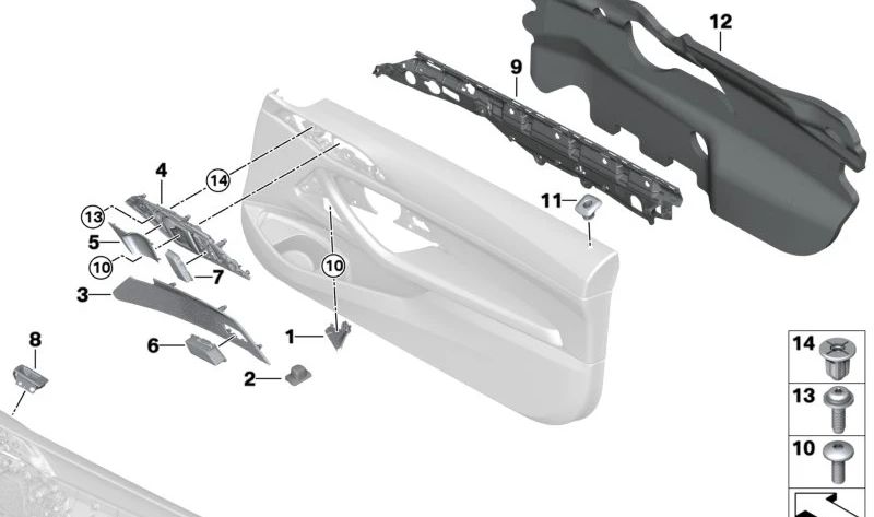 Blind cover left for BMW G22, G22N, G23, G23N, G82, G82N, G83, G83N (OEM 51415A1C457). Original BMW