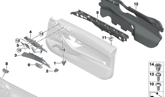 Blind cover left for BMW G22, G22N, G23, G23N, G82, G82N, G83, G83N (OEM 51415A1C457). Original BMW