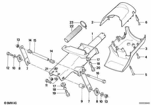 Revestimiento parte superior OEM 32311158287 para BMW Serie 5 E34, Serie 7 E32. Original BMW.