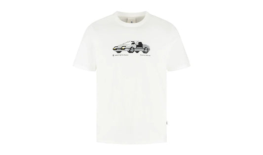 Camiseta blanca unisex con gráfico BMW Z1 pixelado OEM 80145B5F528 para BMW. Talla XS a XXL, algodón 100% de calidad. Original BMW.