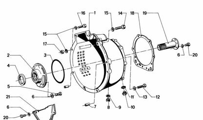 Retén de eje OEM 24311201573 para BMW E12. Original BMW.