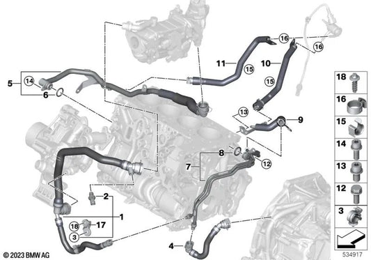ISA -Schraube für BMW E81, E82, E87, E87N, E88, F70, Serie 2 U06, Serie 3 E90, E91, E92, E93, X1 E84, U11, X2 U10 (OEM 07129904489). Original BMW