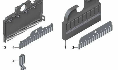 Caja aislante de conector eléctrico OEM 61136825781 para MINI {F55,F56,F57,F54,F60,R55,R56,R57,R58,R59,R60,U25,F65,F66,F67} y BMW {E81,E82,E87,E88,F20,F21,F22,F23,F30,F31,F32,F33,F36,G20,G21,F10,F11,G30,G31,G01,G02,G05,G06,G07,etc}. Original MINI y