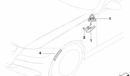 Reflector lateral izquierdo para BMW Serie 3 E90N, E91N (OEM 63147205397). Original BMW