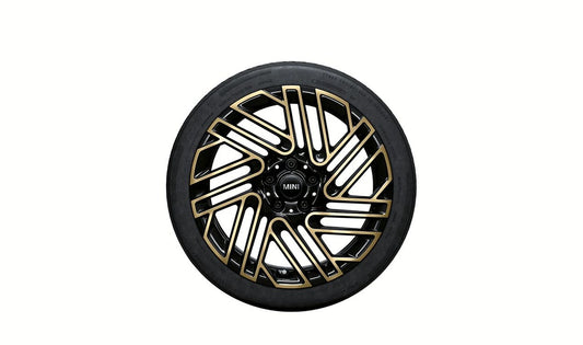Cerchio in lega 18" 8J ET54 Untold Spoke 665 bicolore nero/lucido OEM 36111544061 per MINI Clubman F54 LCI (2018-2024). Originale MINI.