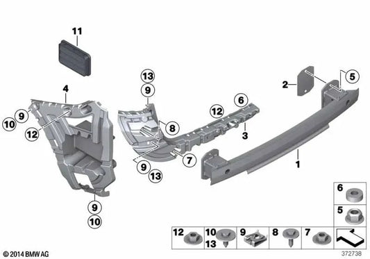 Heckstoßstange für BMW X3 F25, X4 F26 (OEM 51127369197). Original BMW