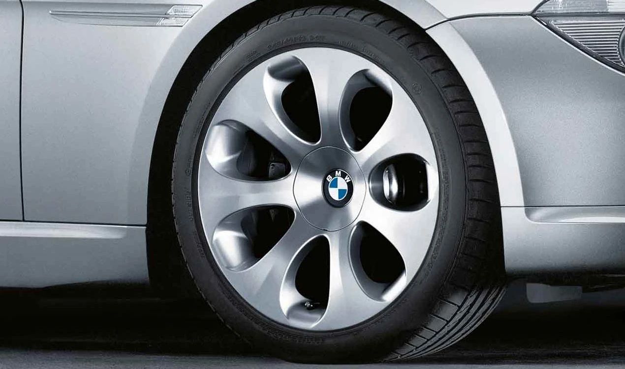 Llantas de aleación 19" diseño Ellipsoid 121 OEM 36116760630 para BMW E63, E64. Apta para eje trasero, color plata. Original BMW.
