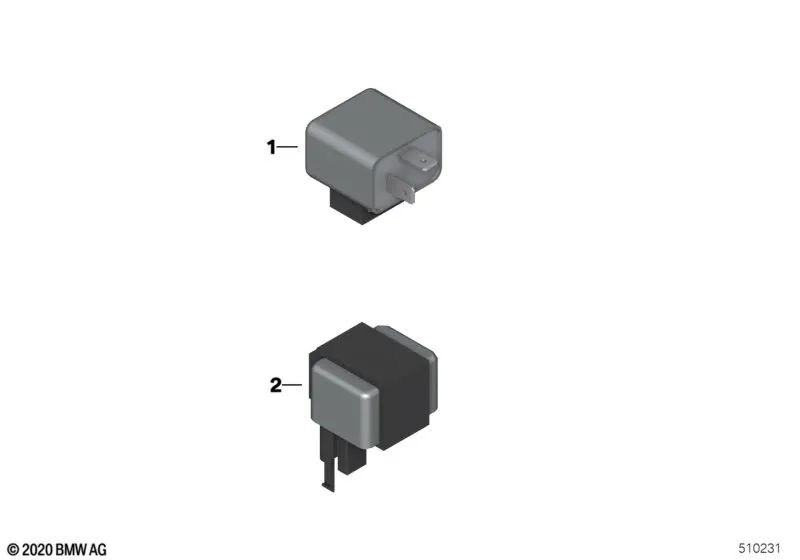 Relais intermittent pour BMW K14, K16, R13 (OEM 61317650999). BMW original Motorrad
