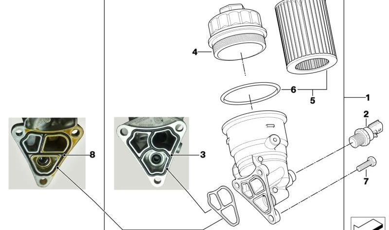 Junta de alimentación de aceite OEM 11421486687 para MINI R50, R53, Cabrio R52. Original MINI.