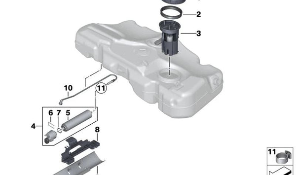 Tapón de combustible con rosca OEM 16142752289 para MINI R56, R56 LCI, Clubman R55, Clubman R55 LCI, Cabrio R57, Cabrio R57 LCI, Coupé R58, Roadster R59. Original MINI.