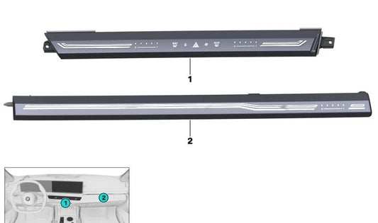 Instrument Panel Touch Panel for BMW 5 Series G60, G61, G68 (OEM 61315B35118). Original BMW