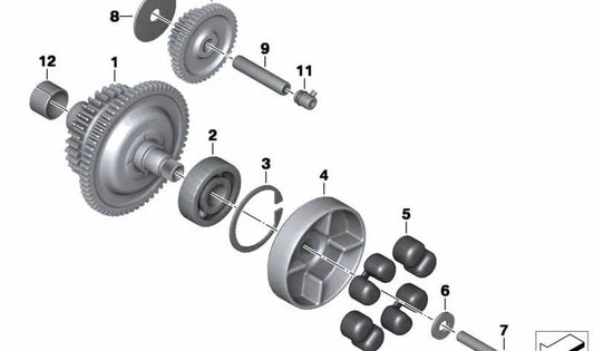 ISA M8X40 VITE QUALITÀ 10.9 OEM 0712990742 per BMW K 1600 GT (K48), K 1600 GTL (K48), K 1600 B (K61) motocicli (K61). BMW MOTORAD originale.