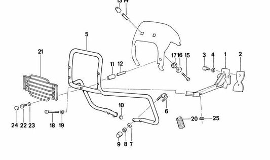 Gummi Silentblock OEM 46632315099 für BMW K1200GT, K1200R, K1200S, K1300GT, K1300R, K1300S. Original BMW Stück.