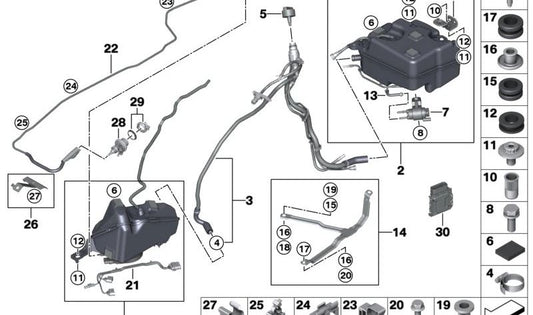 SCR System OEM 16197407251 for BMW F22, F23, F45, F46, F30, F31, F34, G30, G31, G32, G11, G12, X1 F48, X2 F39, X3 G01, X4 G02, X5 G05, X6 G06, X7 G07. BMW original.