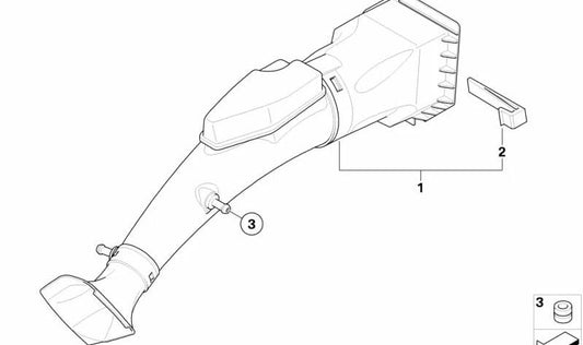 Tubuladura de aspiración OEM 13717685339 para BMW Motorrad K1200GT, K1300GT. Original BMW Motorrad.
