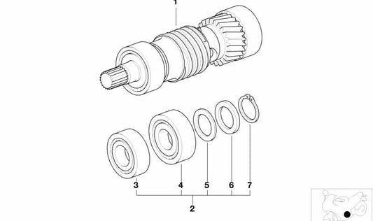 Anillo de seguridad OEM 23121340807 para motos BMW R1100GS, R1100R, R1100RS, R1100RT, R850GS, R850R, R850RT. Original BMW Motorrad.