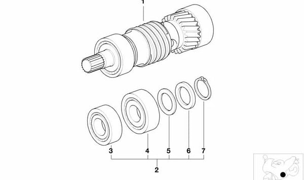 Arandela distanciadora 20x28x0,50 mm OEM 23111340367 para motos BMW R1100GS, R850R, R1100RT, R1100RS, R1100S, R850GS… y más. Original BMW Motorrad.