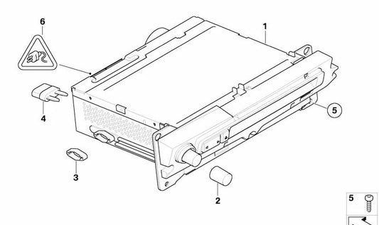 Controlador de sistema de audio profesional OEM 65129195754 para BMW E60, E60N, E61N, E63, E63N, E64, E64N. Original BMW.