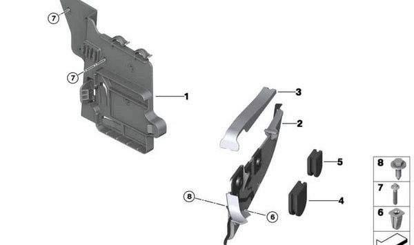 Tapón ciego OEM 12907599967 para BMW F15, F16. Original BMW.