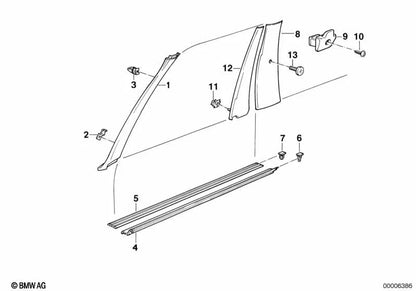 BMW E30 BMW Panel (OEM 51471906724). Original BMW
