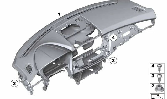 Salpicadero de cuero negro OEM 51459150027 para BMW Z4 E89. Repuesto original BMW.