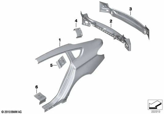 Rivestimento interno del tronco per la serie BMW 5 (F07, F07N) (OEM 41347238566). BMW originale.
